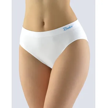Kalhotky GINA dámské kalhotky klasické, širší bok, bezešvé Natural Bamboo 00041P bílá dunaj L/XL