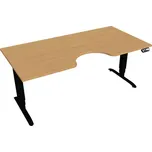 Elektricky výškově stavitelný stůl Hobis Motion Ergo - 3M segmentový, paměťový ovladač Šířka: 180 cm, Barva desky: buk, Barva kovu: černá RAL 9005 Šířka 120-180 cm / 27 barevných variant