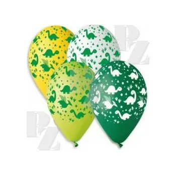 Balónek Nafukovací balonky 30cm Dino 5ks mix barev