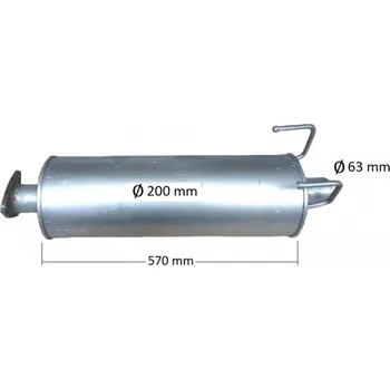 Tlumič výfuku Střední tlumič výfuku, 64.102