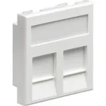 MMCUNILGD45001 Neosazená zásuvka 45x45mm pro dva moduly Leviton Snap-In, přímá, bílá