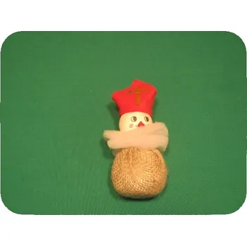 Vánoční dekorace Mikuláš v jutě - figurka 10cm