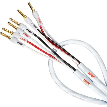 Příslušenství ke zvukové technice SUPRA Rondo 4x2,5 mm SET Bi-wire CombiCon s banánky - 2 m