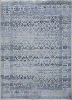 Koberec Diamond Carpets DC-Hali B stříbno/modrý 275 x 365 cm