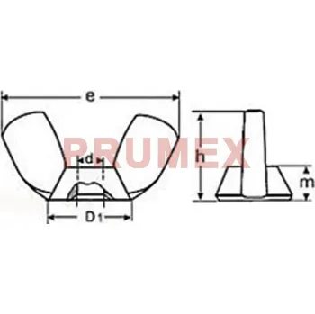 Matice Matice křídlová DIN 315 AF M18 nerez A2