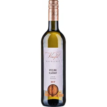 Víno Ryzlink Vlašský pozdní sběr polosuché 2017 0,75 l Vinofol Novosedly
