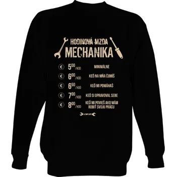 Pánská mikina Mikina bez kapuce Unisex s potiskem Hodinová mzda mechanika pánské