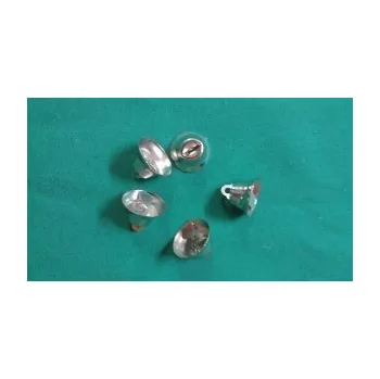 Vánoční dekorace Zvoneček vánoční zvoníci stříbrný 1,5cm 50ks sáček