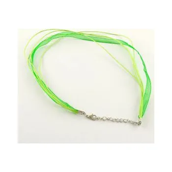 Šňůra na krk se zapínáním (SZA) zelenozelená 1 ks