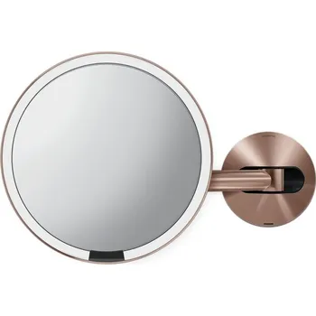 Kosmetické zrcátko na zeď Simplehuman Tru-Lux osvětlení, síťové, 5x, rose gold ST3021