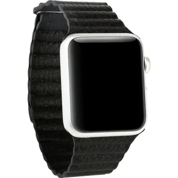 Řemínek na hodinky Pásek / řemínek iSaprio Magnetic Leather pro Apple Watch 42mm černý