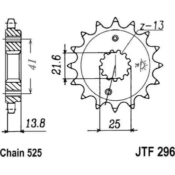 Motodíl JT-Sprockets JTF296-15RB řetězové kolečko přední