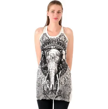 Dámské šaty Šaty Sure mini na ramínka Slon bílé S