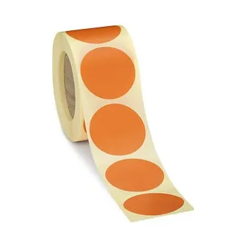 Speciální papír Samolepicí, značkovací kolečka Ø 40mm, oranžová, 500ks na roli - Balení po 1 ks