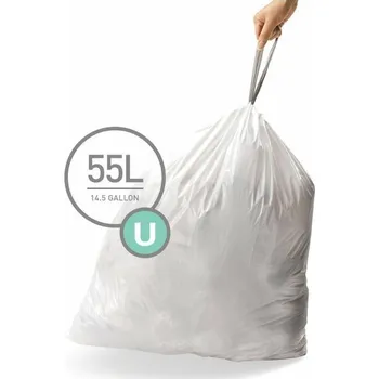 Pytle na odpadky Typ U - sáčky do odpadkového koše Simplehuman 55 l, zatahovací, 20 ks CW0217