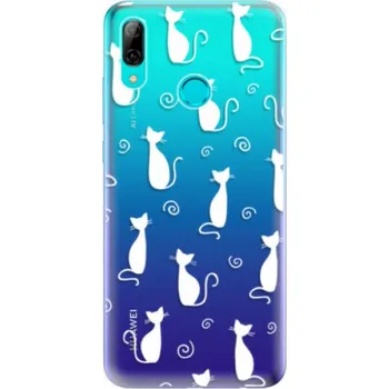 Pouzdro na mobilní telefon Odolné silikonové pouzdro iSaprio - Cat pattern 05 - white - Huawei P Smart 2019