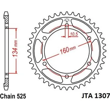Řetězová sada pro motocykl JT-Sprockets JTA1307-42 řetězová rozeta zadní duralová
