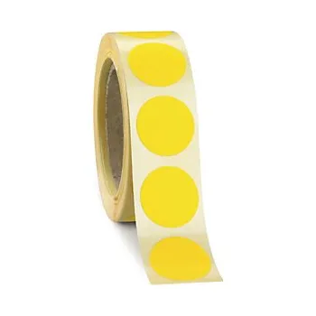 Speciální papír Samolepicí, značkovací kolečka Ø 40mm, žlutá, 500ks na roli - Balení po 1 ks