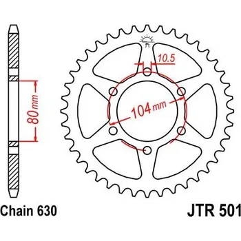 Auto-moto JT-Sprockets JTR501-42 řetězová rozeta zadní