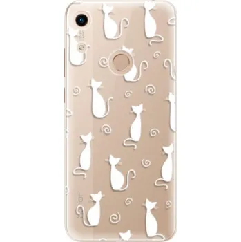 Pouzdro na mobilní telefon Odolné silikonové pouzdro iSaprio - Cat pattern 05 - white - Huawei Honor 8A