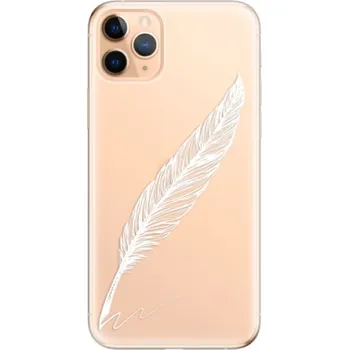 Pouzdro na mobilní telefon Odolné silikonové pouzdro iSaprio - Writing By Feather - white - iPhone 11 Pro Max