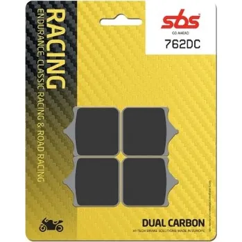 Brzda pro motocykl SBS Friction - Dánsko 762DC Dual Carbon závodní brzdové destičky SBS