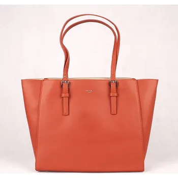 Kabelka Pětioddílová velká cihlově červená kabelka na rameno David Jones 5649 na A4