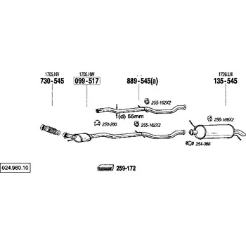 Katalyzátor katalyzátor Bosal 099-517