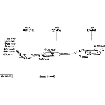 Katalyzátor katalyzátor Bosal 099-310