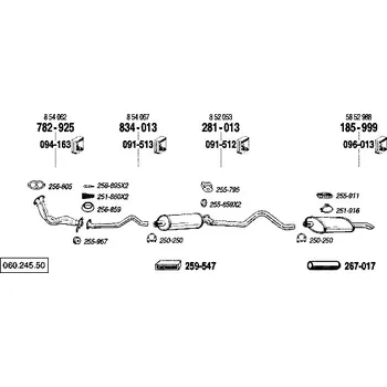 Výfuková trubka výfuková trubka přední Bosal 834-013