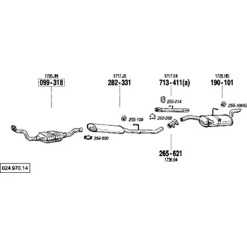Výfuková trubka výfuková trubka střední Bosal 713-411