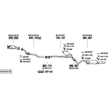 Výfuková trubka výfuková trubka střední Bosal 820-167