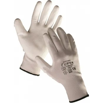 Pracovní rukavice Cerva Rukavice povrstvené BUNTING WHITE polyuretan 10
