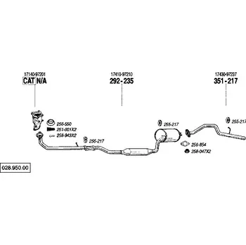Výfuková trubka výfuková trubka zadní Bosal 351-217