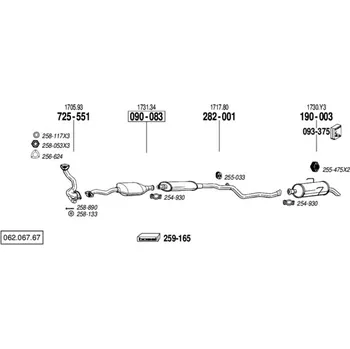 Katalyzátor katalyzátor Bosal 090-083