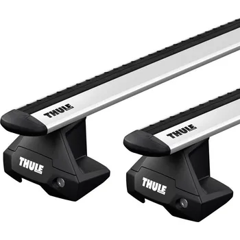 Příčník na automobil Thule Střešní nosiče Honda Civic IX Hatchback (2011 - 2016) - WingBar EVO s úchytem pod střešní lem Stříbrné tyče