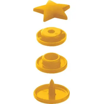 plastové druky PRYM hvězdičky žluté 30ks