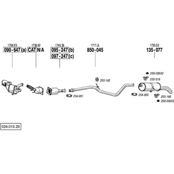 Katalyzátor katalyzátor Bosal 090-647