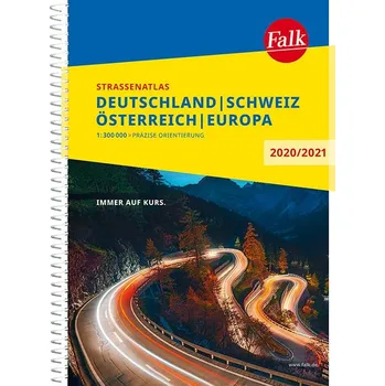 Falk Strassenatlas: Deutschland, Schweiz, Österreich, Europa 2020/2021 1:300 000 - Marco Polo [DE] (2019, kroužková)