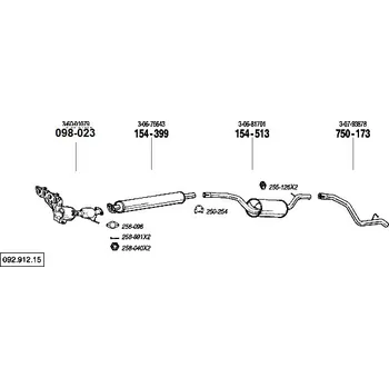 Výfuková trubka výfuková trubka zadní Bosal 750-173