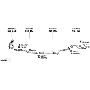 Katalyzátor katalyzátor Bosal 099-492