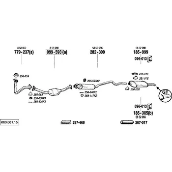 Výfukový systém výfuková trubka přední Bosal 779-237