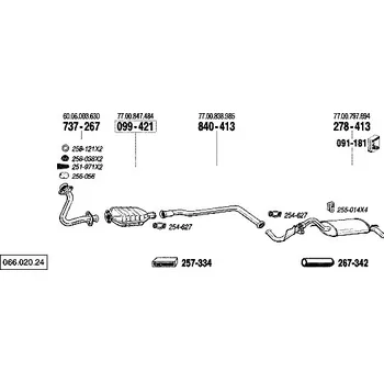 Katalyzátor katalyzátor Bosal 099-421