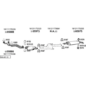 Výfuková trubka výfuková trubka přední Bosal 829-879