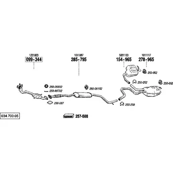 Katalyzátor katalyzátor Bosal 099-344