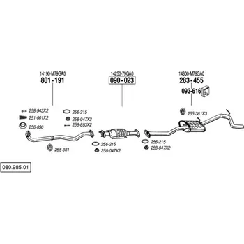Katalyzátor katalyzátor Bosal 090-023