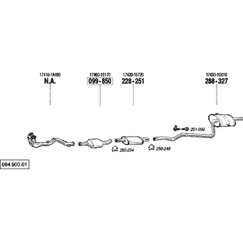 Katalyzátor katalyzátor Bosal 099-850