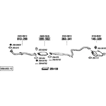 Katalyzátor katalyzátor Bosal 099-563