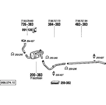 Výfuková trubka výfuková trubka střední Bosal 384-383