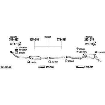 Výfukový systém výfuková trubka přední Bosal 784-497